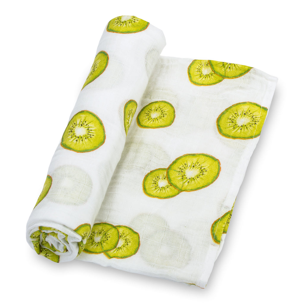 baby muslin green kiwi fruit swaddle blanket girls babies cotton swaddel swoddle wraps swadle boys