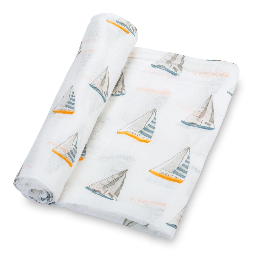 muslin lobster sailboat swaddle