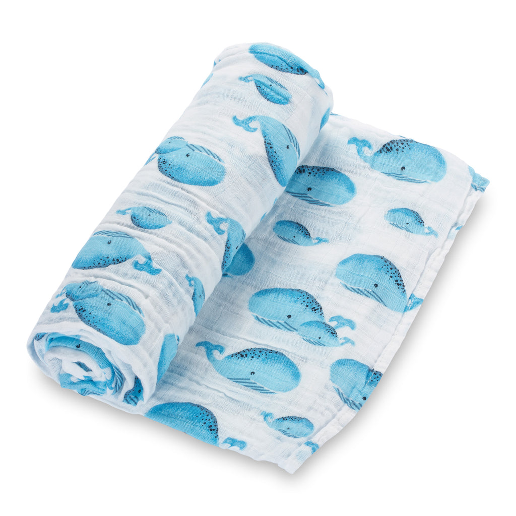 Whale Muslin Swaddle Set 3 Pack
