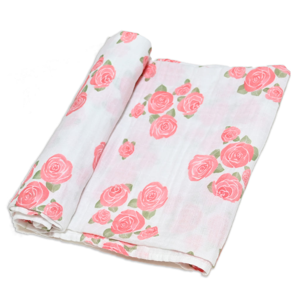 Rose Blooming Elegance Baby Swaddle Blanket