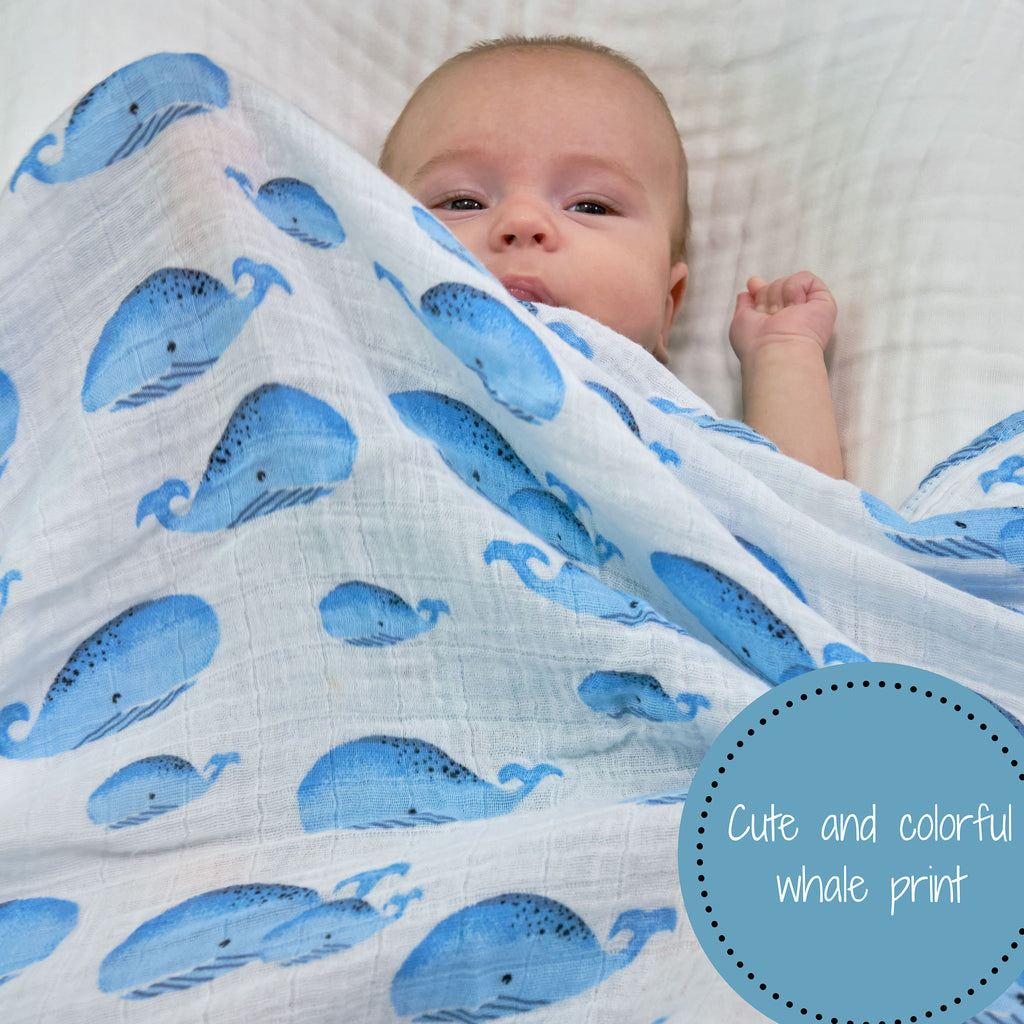 Whale Swaddle Blanket