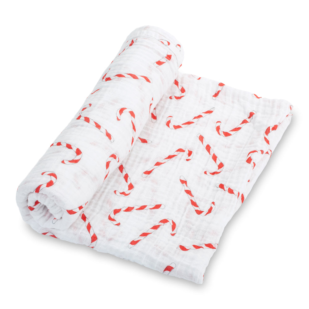 baby muslin red candy cane christmas swaddle blanket girls babies cotton swaddel wraps swadle boys