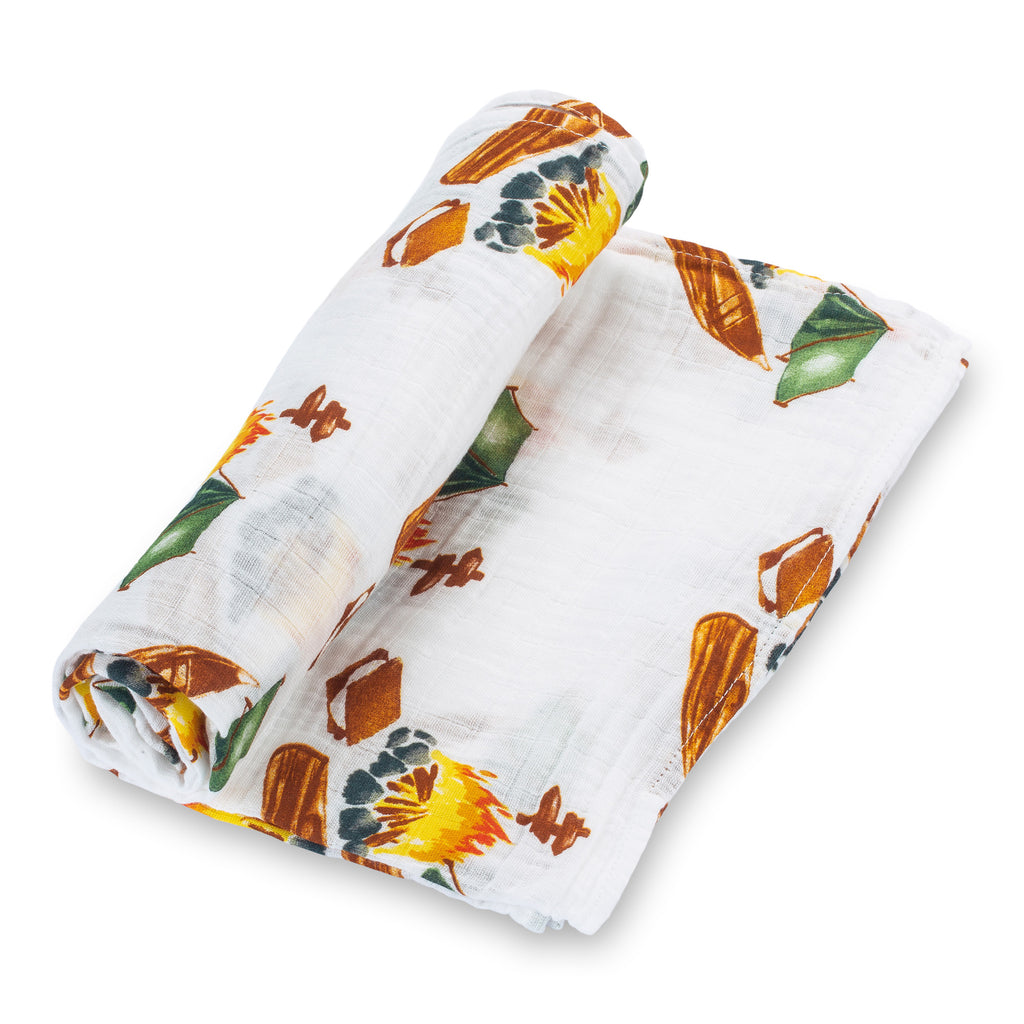 baby muslin brown campfire camping swaddle blanket girls babies cotton swaddel boys wraps swadle 