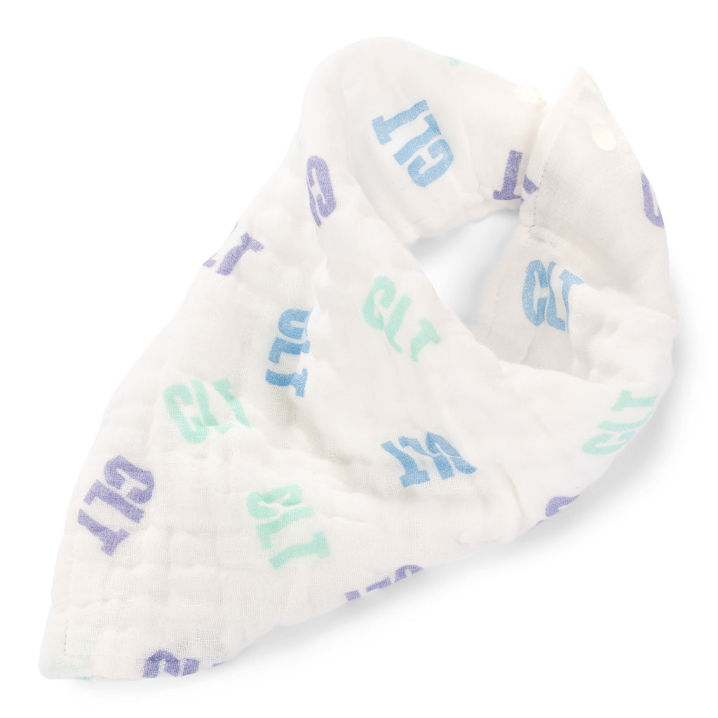 baby muslin purple blue CLT cotton bib bandana drool muslim wraps girls boys soft absorbent 