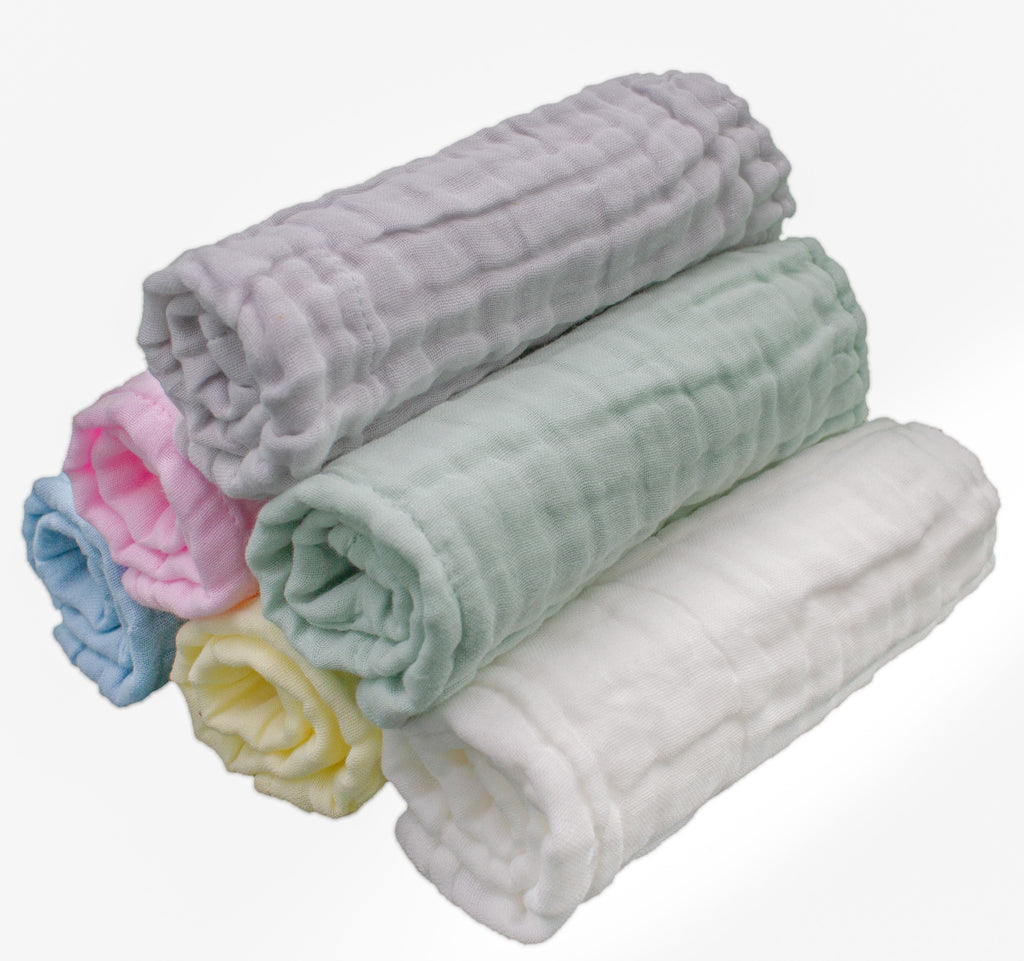 baby girls babies cotton boy muslim washcloth wash cloth white plain washclothe washclot